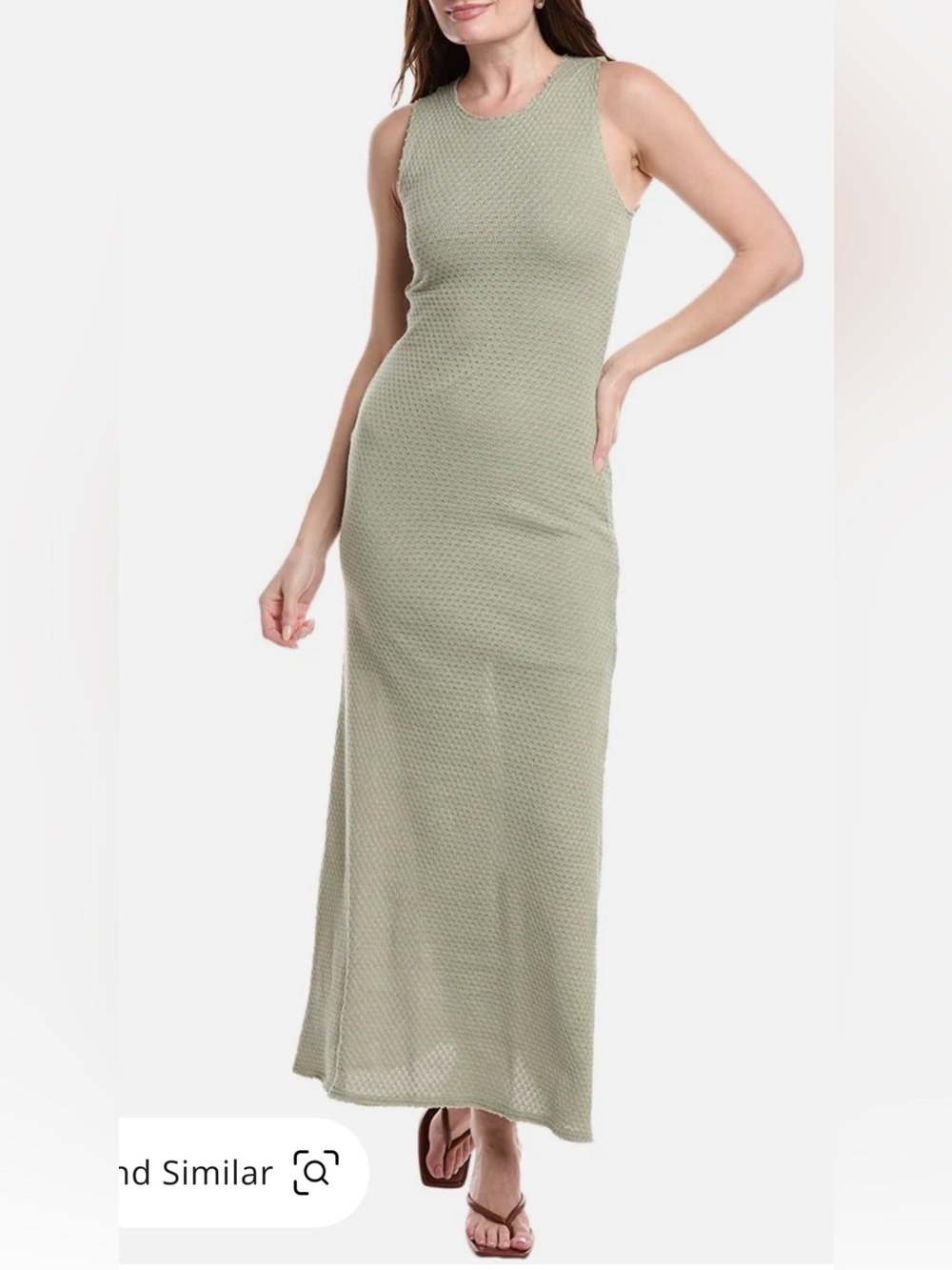 rag & bone moss green Carine Crochet Tank Maxi Dress nwt size large